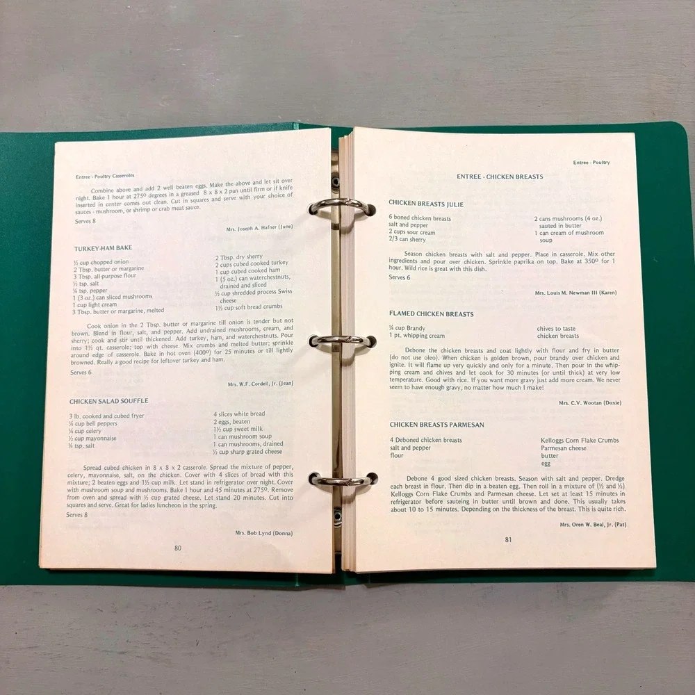 Vtg 1978 Collected & Selected Cookbook Bryan Texas Womans Club Cottagecore MCM‎